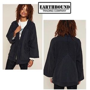 Earthbound Trading Company Paneled Stone Wash Cardigan Jacket